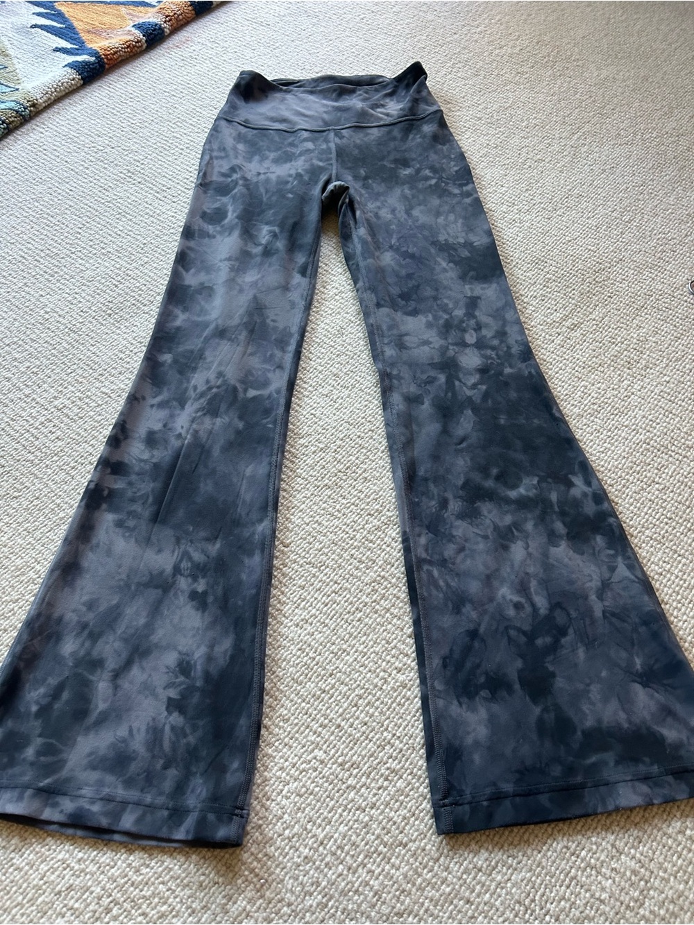 lululemon athletica Black Tie-Dye Flare Jeans